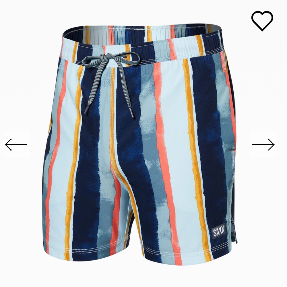 COPY - SAXX OH BUOY STRETCH VOLLEY
Swim Shorts 5" H20 Stripe Blue BNWT New Tags…
